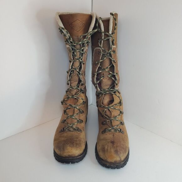 Timberland Knee High Sz 9 Earthkeepers Lace Up Lineman Boot Tall Nubuck Suede - Picture 9 of 13